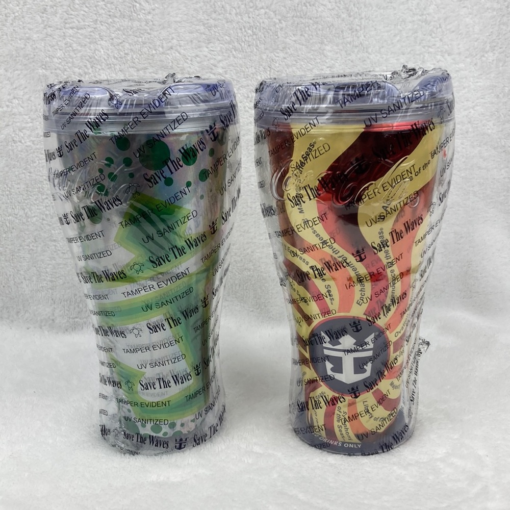 Royal Caribbean Cruises Colorful Insulated Tumblers Set of 2 New